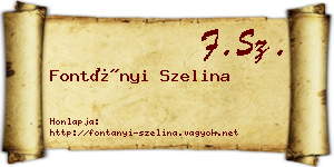 Fontányi Szelina névjegykártya
